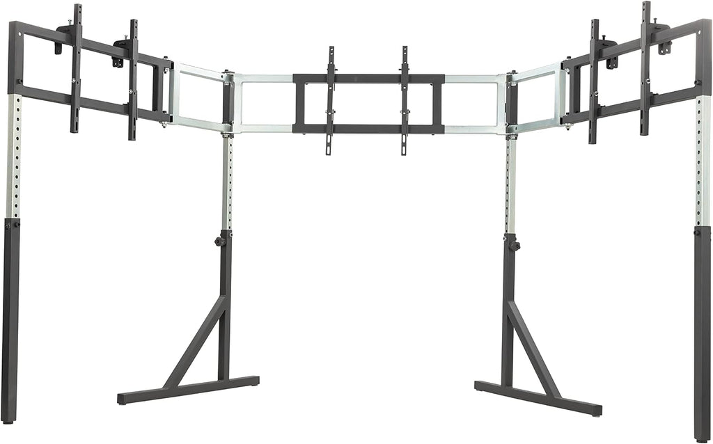 SimFab Triple Monitor and TV Floor Stand for Racing and Flight Simulators Model HD | Over 100x100mm VESA Mount, 40-55 inch Monitors or TVs (Triple Monitor or TV Stand, HD Mount Brackets)