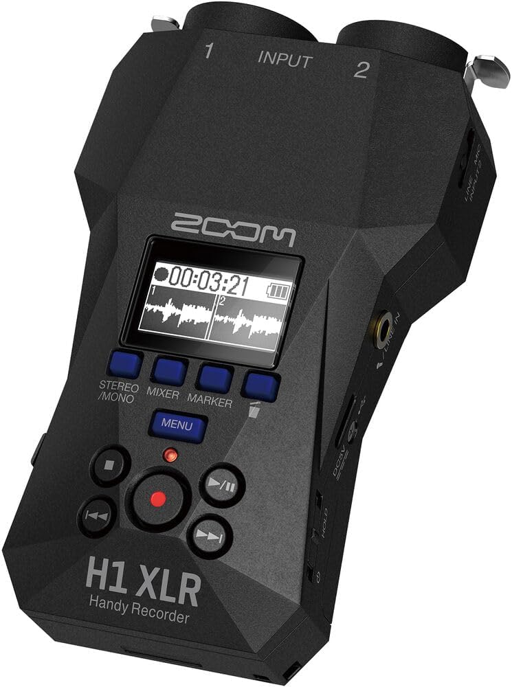 Zoom H1 XLR Portable Audio Recorder for Video Bundle with Memory Card microSDXC Extreme Pro 64GB + Balanced Interconnect, 1/4 inch TRS to Same + 10ft USB Type A to USB Type C Cable - Black + More