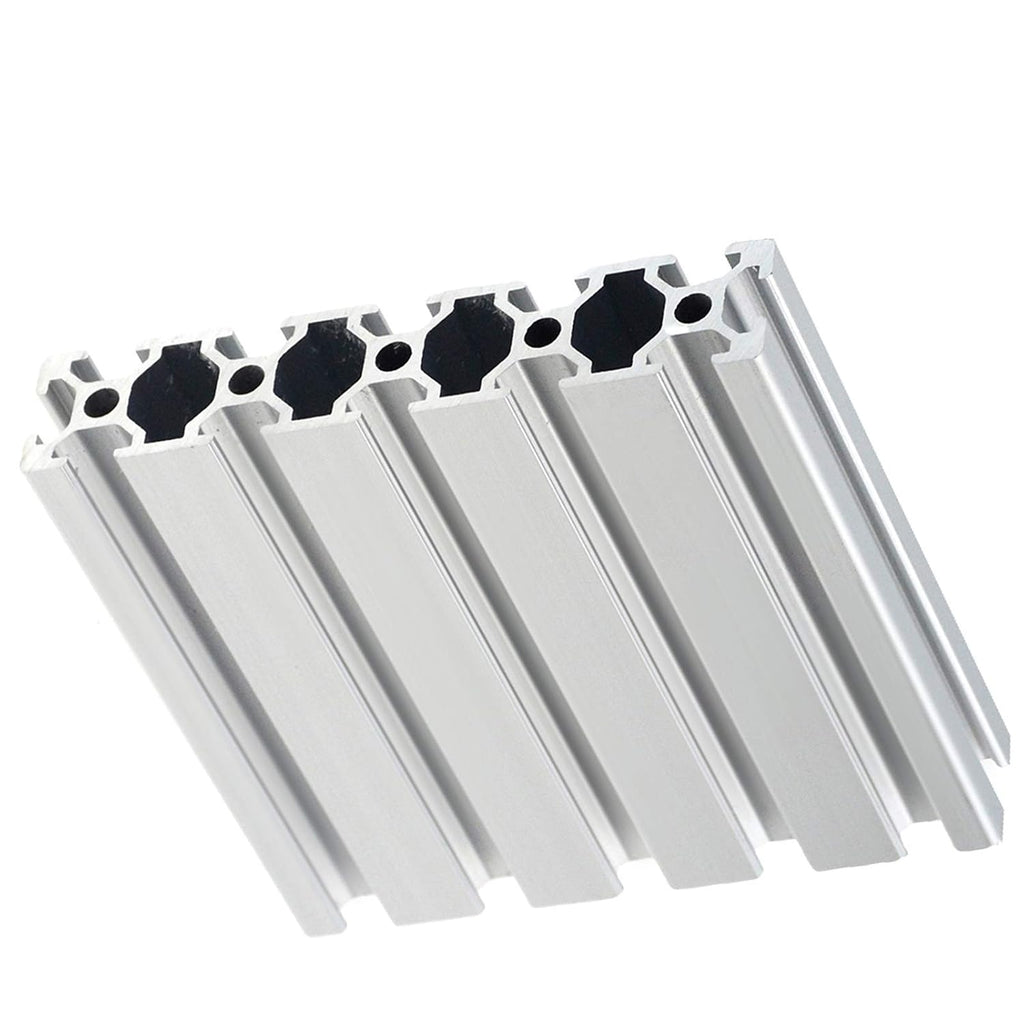 1PC 20100 Steel Profile Extrusion 100-800mm Long European Standard Anodized Linear Guide DIY CNC 3D Printer Table Stainless Steel (Size : 600MM)