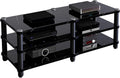 Storage Vintage Stereo Receiver Audio Cabinet, Home Theater Av Component Stand Floor Standing, Console Stereo Rack Stands, Stereo Unit Shelves(H 54cm (21 1/4'))