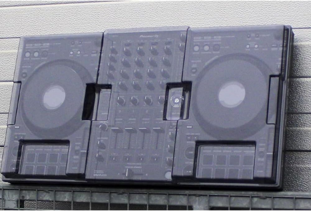 Decksaver DDJ-FLX10 Cover Bundle with Polishing Cloth – Polycarbonate Protective Cover for Pioneer DDJ-FLX10 DJ Controller, Shields from Dust & Impact, Clear Finish (DS-PC-DDJFLX10)