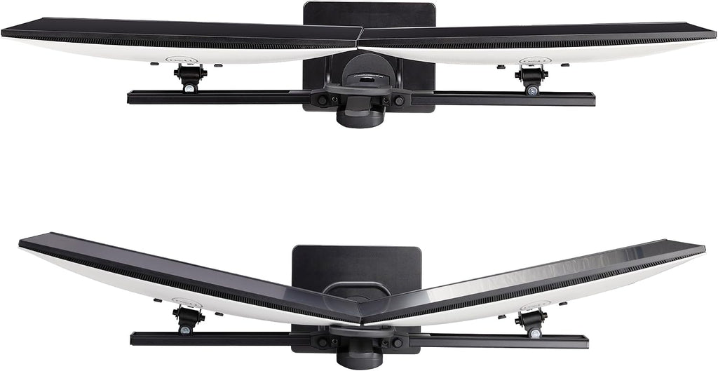 StarTech.com Crossbar Dual Monitor Desk Stand for 27inch Screens, Max Cap 26.4lb, VESA Mount 75x75/100x100, Height Adjustable