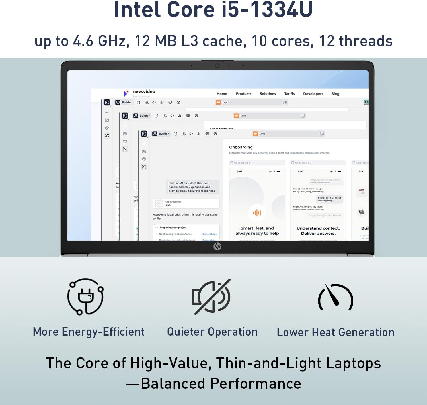 HP Business Copliot AI Business Laptop, 17.3' Touchscreen, Intel Core i5-1334U, 16GB RAM, 1TB SSD, Wi-Fi 6, Win11 Home, Backlit Keyboard, Webcam, Fingerprint Reader, Bundle with PCO Laptop Cooler