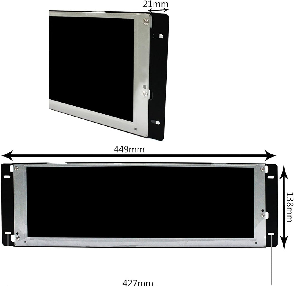 VSDISPLAY 14.9' 1280X390 LCD Screen LTA149B780F with VGA DVI Audio LVDs Controller Board 68676, Wall-Mounted,Work as Marquee Monitor, for Minor Cabinet Alterations