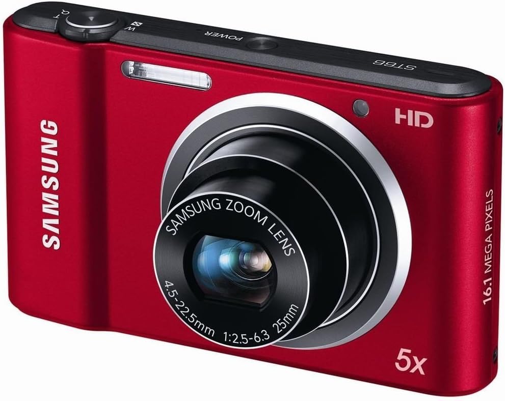 Samsung ST66 16 MP Compact Digital Camera - Red (EC-ST66ZZBPRUS)