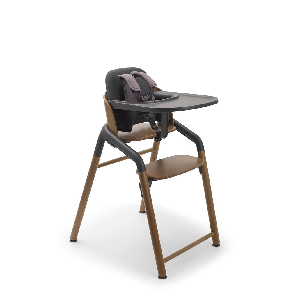 Bugaboo Giraffe Wooden Baby High Chair – Adjustable in 1 Second, Ergonomic Easy-Clean Highchair, Suitable from Birth (Newborn Set Sold Separately), FSC Beechwood & Bioplastic - Warm Wood/Grey