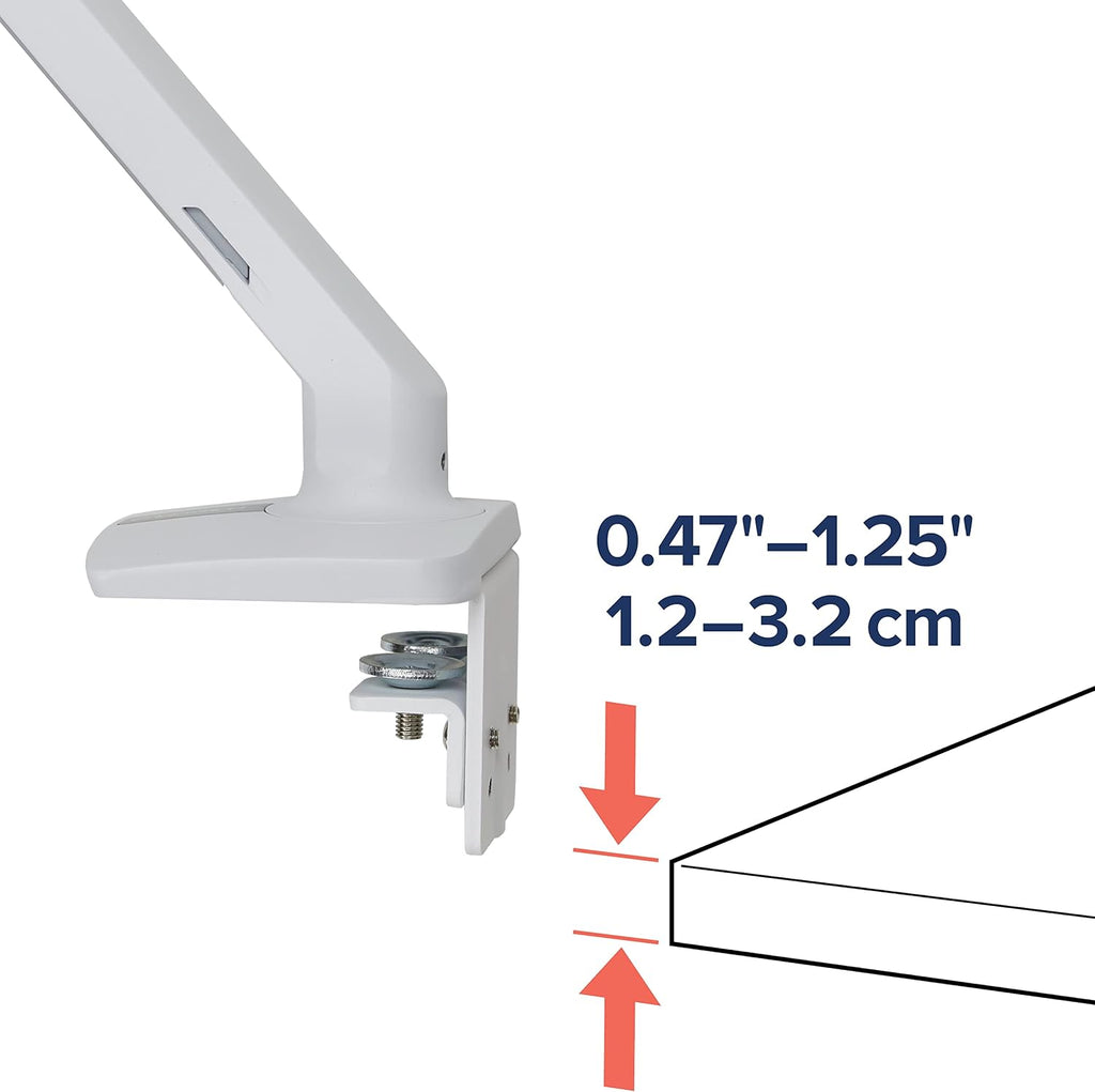 Ergotron – MXV Single Monitor Arm, VESA Desk Mount – for Monitors Up to 34 Inches, 7 to 20 lbs – White