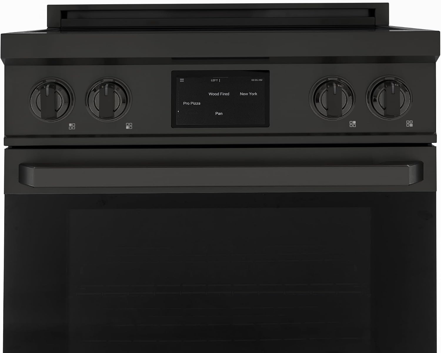 30 Inch Professional Induction Range with Convection Oven, Air Fry, 4 Burner Electric Stove, Pizza Stone - Black Stainless Steel
