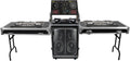 14U PA DJ Rack with 2 DJ Table Tops, 661LBS Recording Studio Racks Audio Equipment Cabinet, Mobile Stereo Rack with 4 Lockable Wheels for Studio/Wedding (14U)