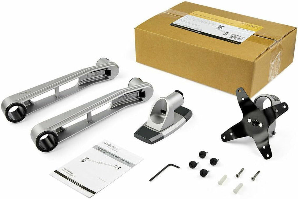 StarTech.com Wall Mount Monitor Arm - Articulating Ergonomic VESA Wall Mount Monitor Arm - 20' Long - Single Display up to 34'(30.9lb/14kg) - Swivel/Tilt/Rotate - Adjustable Screen Mount, TAA
