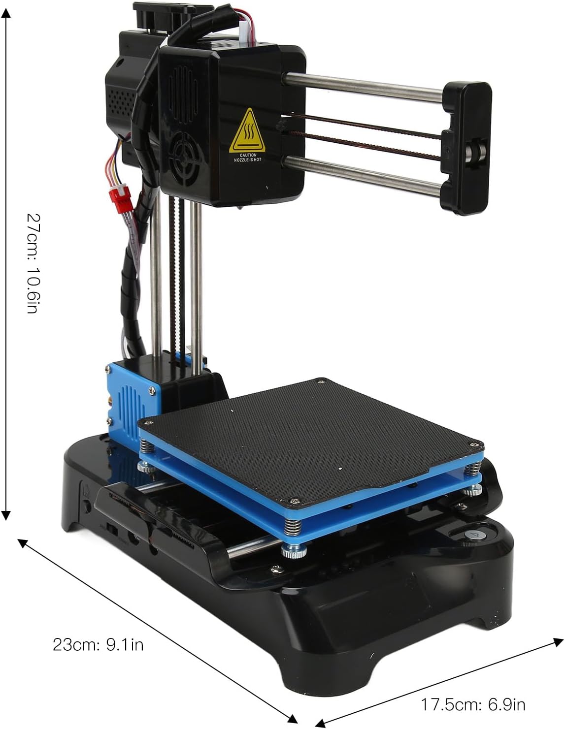 Gonetre FDM Mini 3D Printer Quiet High Accuracy Upgraded Extruder Technology 4x4x4in Printing Volume Small Portable 3D Printer for Beginners Kids DIY Enthusiasts Black (US Plug)