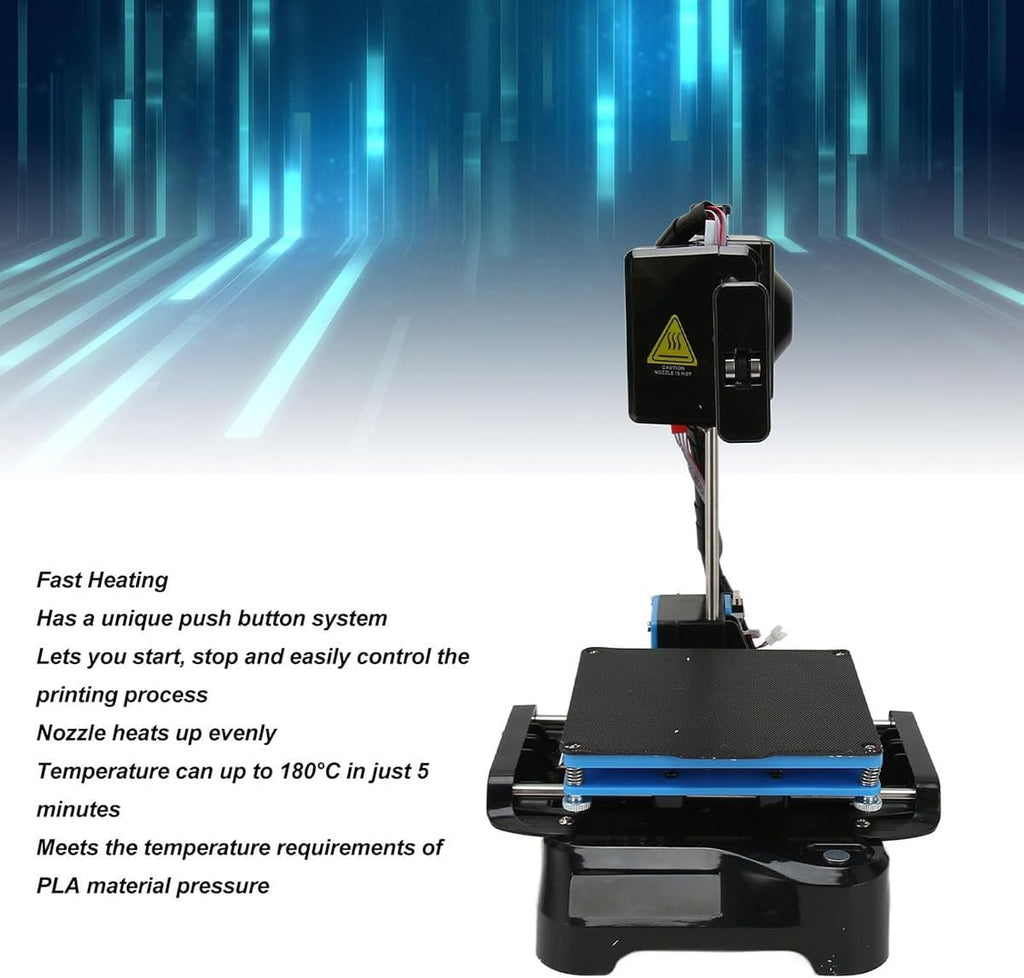Mini 3D Printer for Beginners, High Precision & Stability, Ideal for Kids and Student Educational Projects