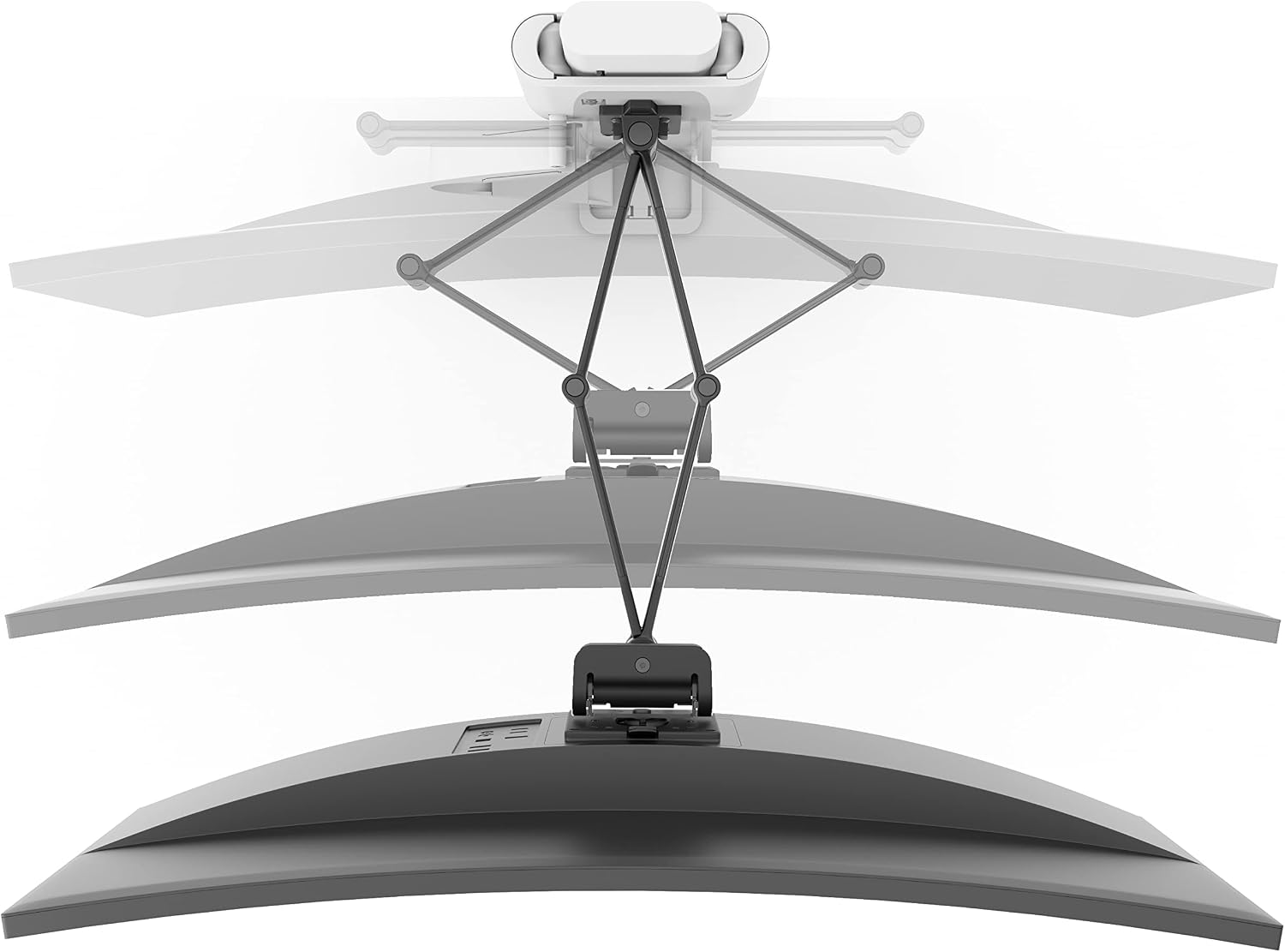 Ergotron – Trace™ Single Monitor Arm, VESA Desk Mount – for Monitors Up to 38 Inches, 6.5 to 21.5 lbs – White
