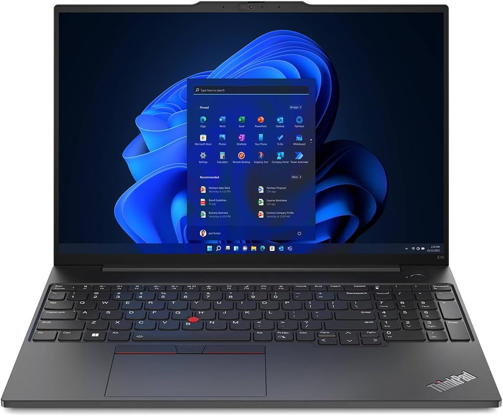 Lenovo ThinkPad E16 Gen 1 21JN0040US 16' Touchscreen Notebook - WUXGA - Intel Core i5 13th Gen i5-1335U - 16 GB - 512 GB SSD - English Keyboard - Graphite Black