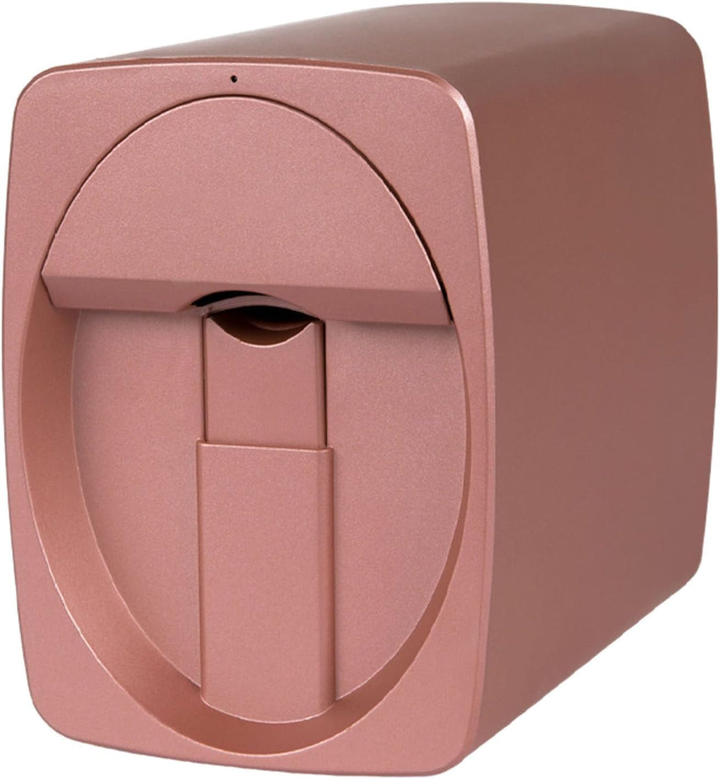 Nail Art Printer, 3D Automatic Nail Printer Machine, Portable Mobile Nail Painting Machine, Support Mobile Phone Connection, for Kid/Nail Studio/Manicurist/Nail Lovers Rosegold