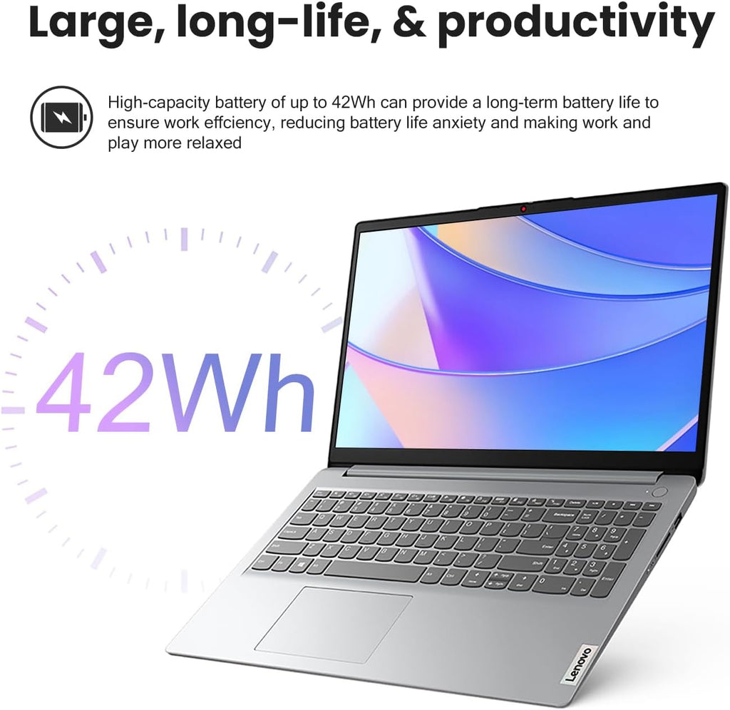 Lenovo IdeaPad 1 Daily Traditional Laptop, 15.6' FHD Screen, AMD Ryzen 5 5500U (Beats i7-1185G7), 8GB RAM, 512GB SSD, Wi-Fi 6, Bluetooth, Windows 11 Home, Cloud Grey