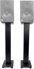 Rockville Pair RHTSB 36 Inch Bookshelf Speaker Stands, High-Performance Wood, Cable Management, Dual Platform Sizes, for Home Theater and Studio Monitors