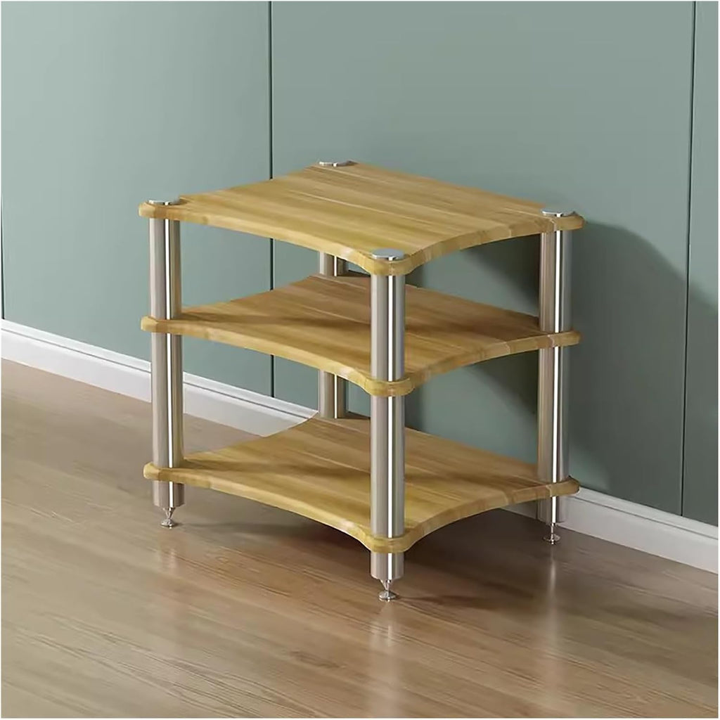Heavy Duty HiFi Audio Rack Stand - Modern 3-Tier Media Tower for Living Room & Small Spaces - Sturdy Stereo Equipment Shelves - Ideal Home Theater Setup