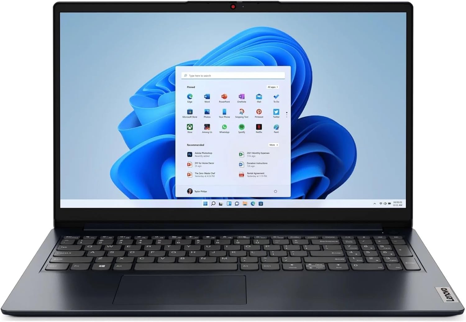 Lenovo Ideapad 1 15.6' FHD Laptop, AMD R3 7320U, 8GB RAM, 256GB SSD, Blue, Windows 11, 82VG00BJUS (Renewed)