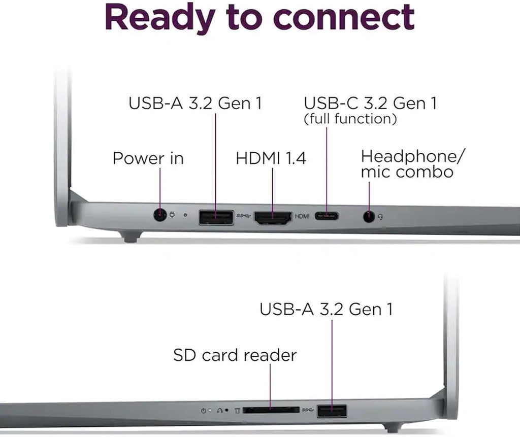 Lenovo IdeaPad Slim 3i 15.6' FHD Laptop, Intel Core i3-N305 (8-Core) CPU, 8GB LPDDR5 RAM, 128GB UFS, Intel UHD Graphics, Wi-Fi 6, SD Card Reader, Windows 11 S, Arctic Grey, EAT Laptop Foldable Stand