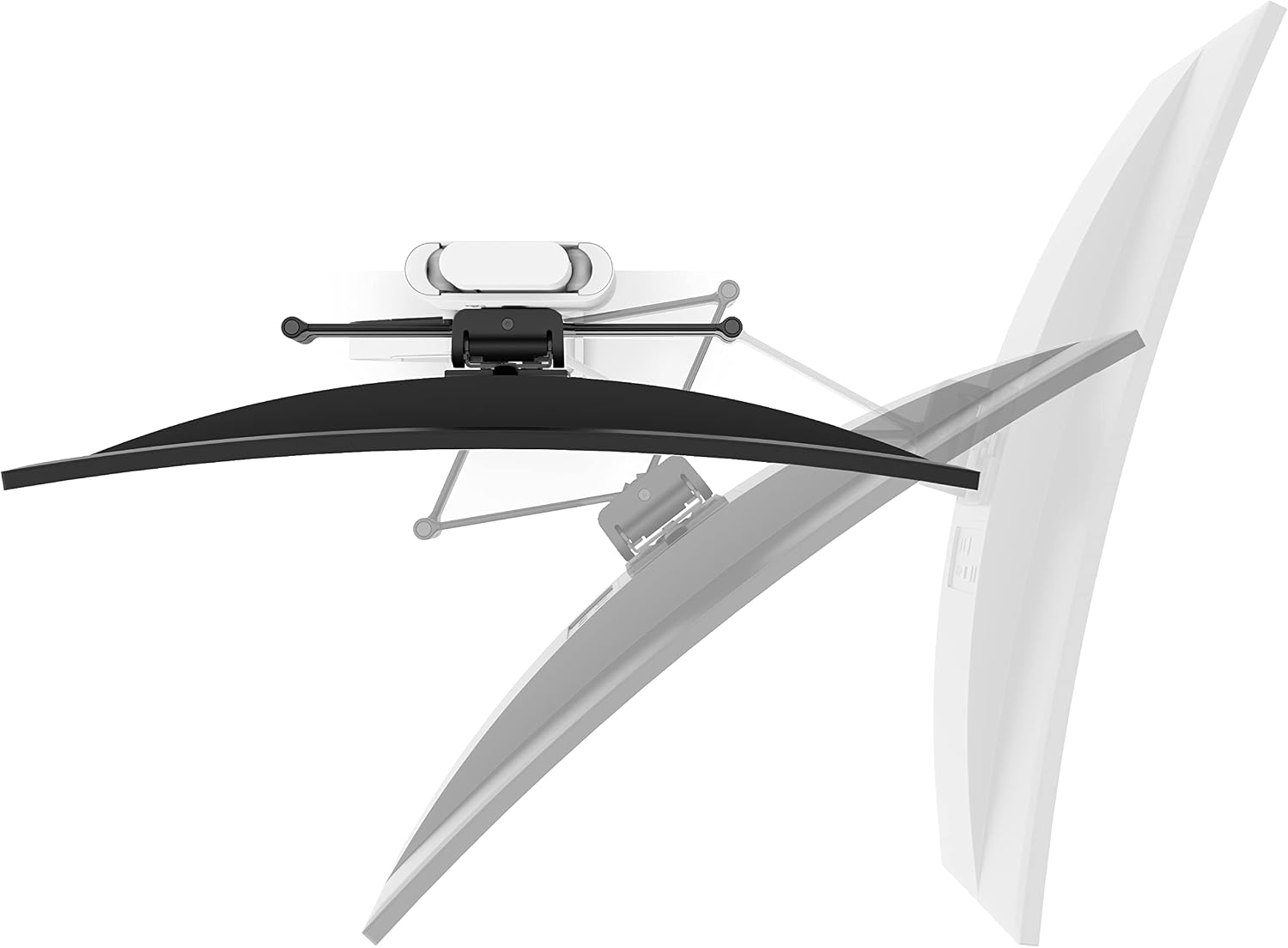 Ergotron – Trace™ Single Monitor Arm, VESA Desk Mount – for Monitors Up to 38 Inches, 6.5 to 21.5 lbs – White