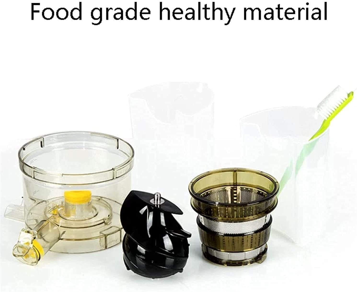 Slow Masticating Juicer, Quiet Motor, Reverse Function, Easy to Clean, 150W, 304 Stainless Steel Filter, High Juice Yield
