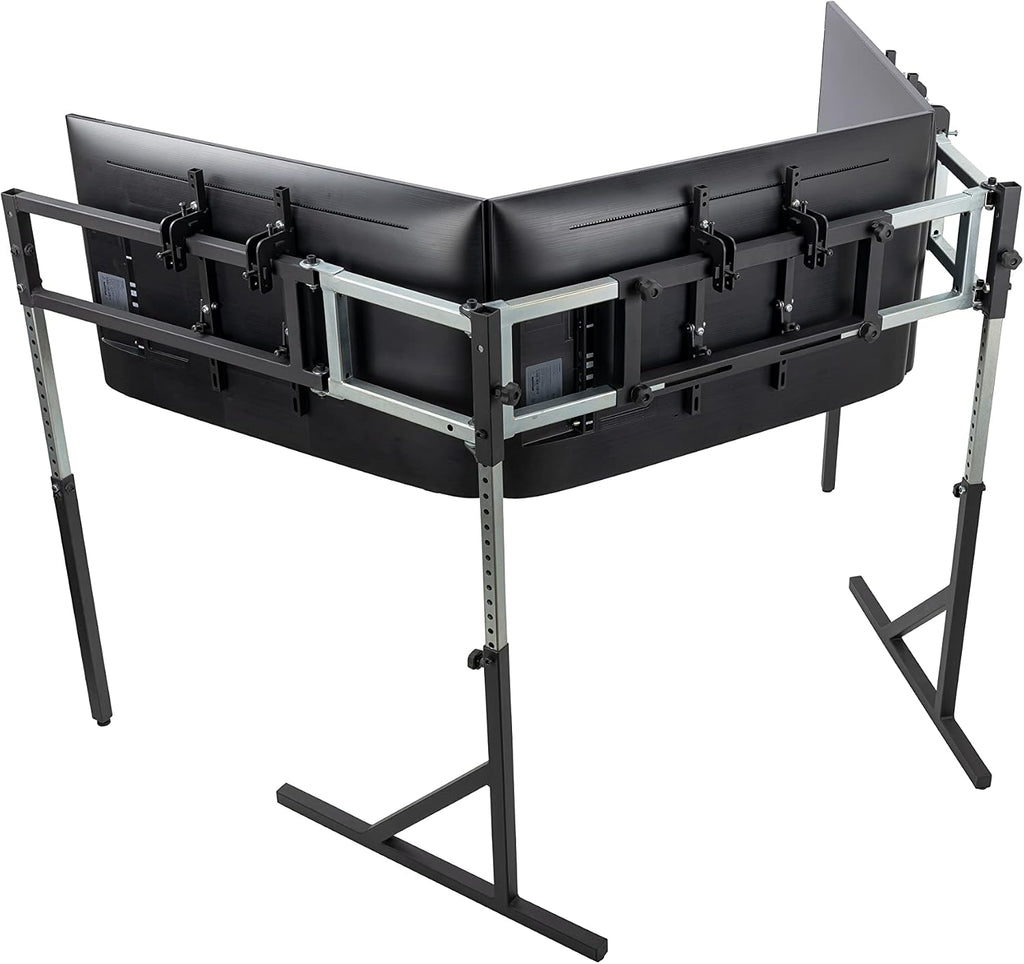 SimFab Triple Monitor and TV Floor Stand for Racing and Flight Simulators Model HD | Over 100x100mm VESA Mount, 40-55 inch Monitors or TVs (Triple Monitor or TV Stand, HD Mount Brackets)