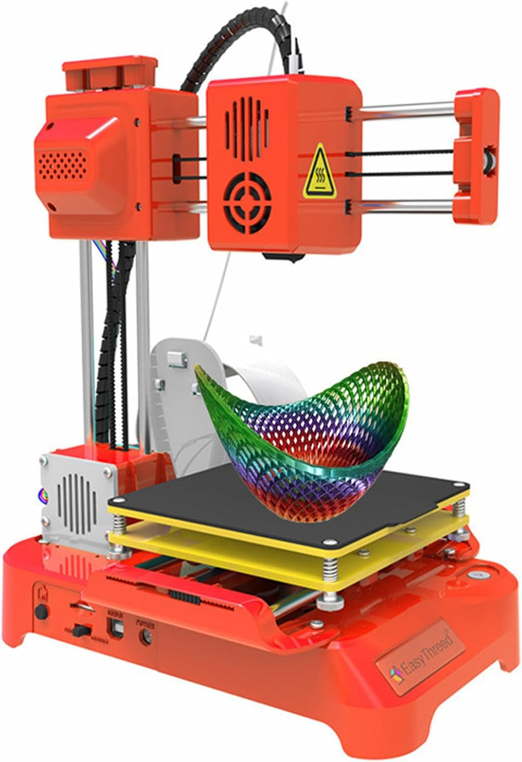 3D Printer Mini Desktop Kit, 3D Printer with Pla Filament Removable Magnetic Plate USB Cable Tf Card Max Printing Speed 40mm/S, for Beginners Kids Teens