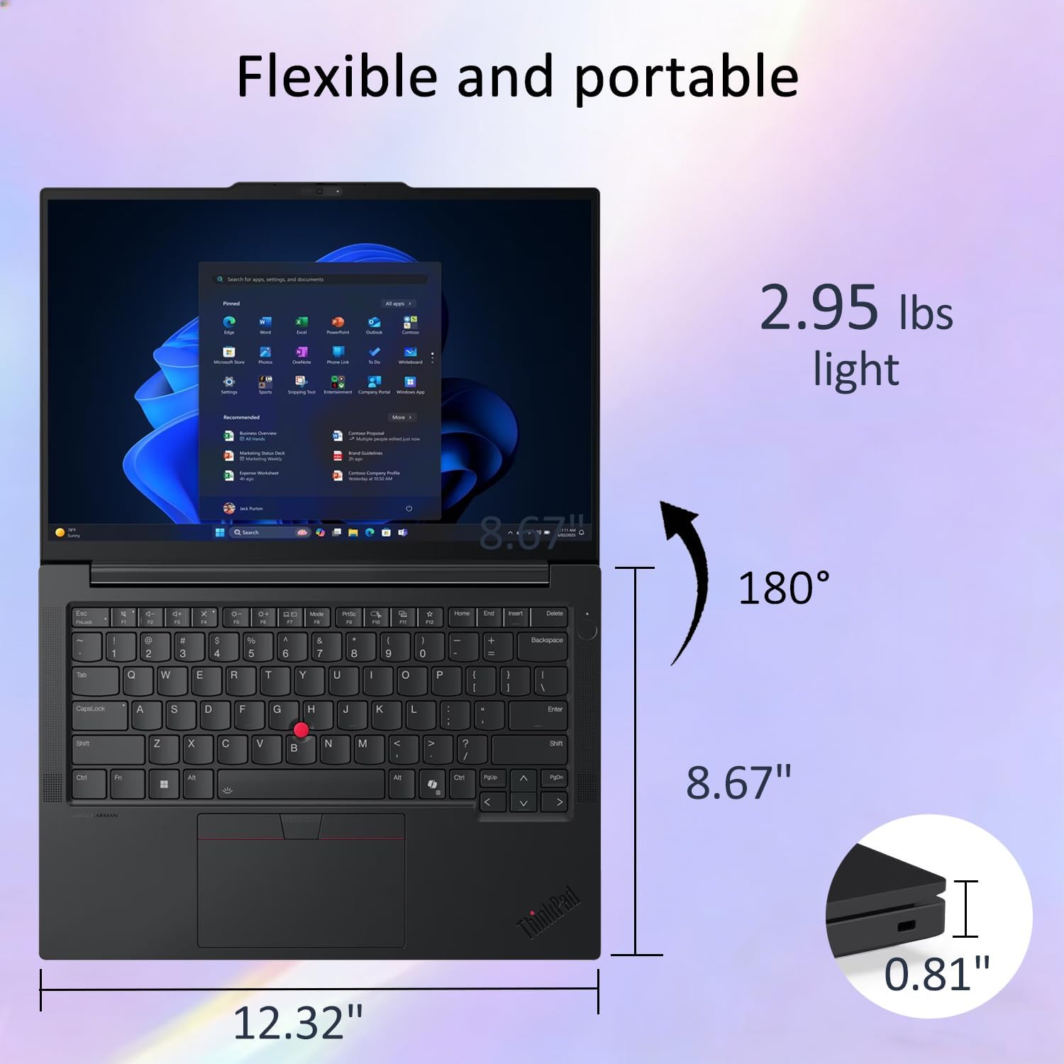 Lenovo ThinkPad E14 Gen 7 Business Laptop, 14' FHD+, Intel Core 5 210H (> i7-1355U), FP, IR Webcam, Backlit KB, Thunderbolt 4, IST Computer Customized 16GB/32GB/64GB RAM, 512GB/1TB/2TB SSD, Win 11 Pro