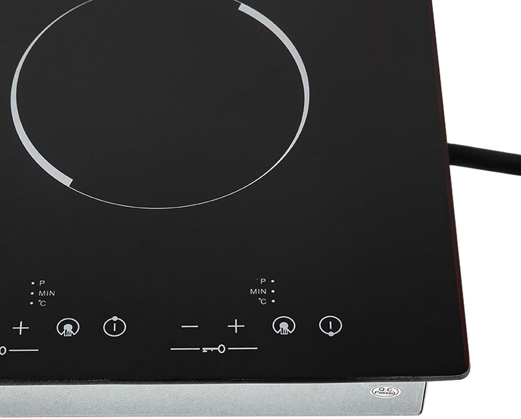 Electric Ceramic Cooktop 30 Inch 3000W 4-head Induction Cooker 9 Power Gears Black