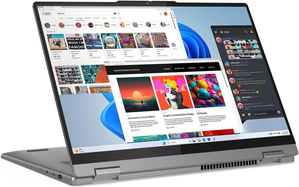 Lenovo IdeaPad 5 14' Touch Ryzen 7 2-in-1 Laptop, 14' FHD+ Touchscreen, AMD Ryzen 7 8845HS, 16GB RAM, 1TB SSD, FP Reader, Backlit KB, Stylus Pen, Wi-Fi 6, Win 11 Home