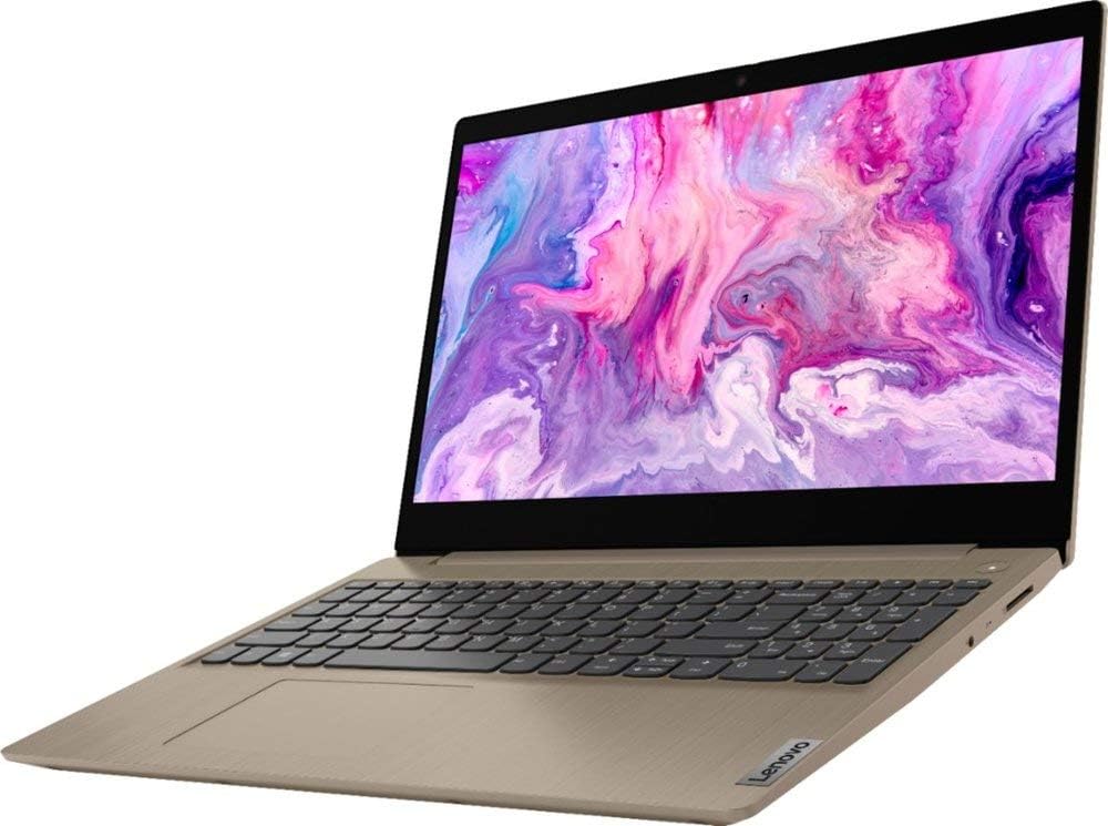 Lenovo 2020 IdeaPad 3 15' HD Touch Screen Laptop, Intel 10th Gen Dual-Core i3-1005G1 CPU, 8GB DDR4 RAM, 256GB PCI-e SSD, Webcam, WiFi 5, Bluetooth, Windows 10 S - Almond