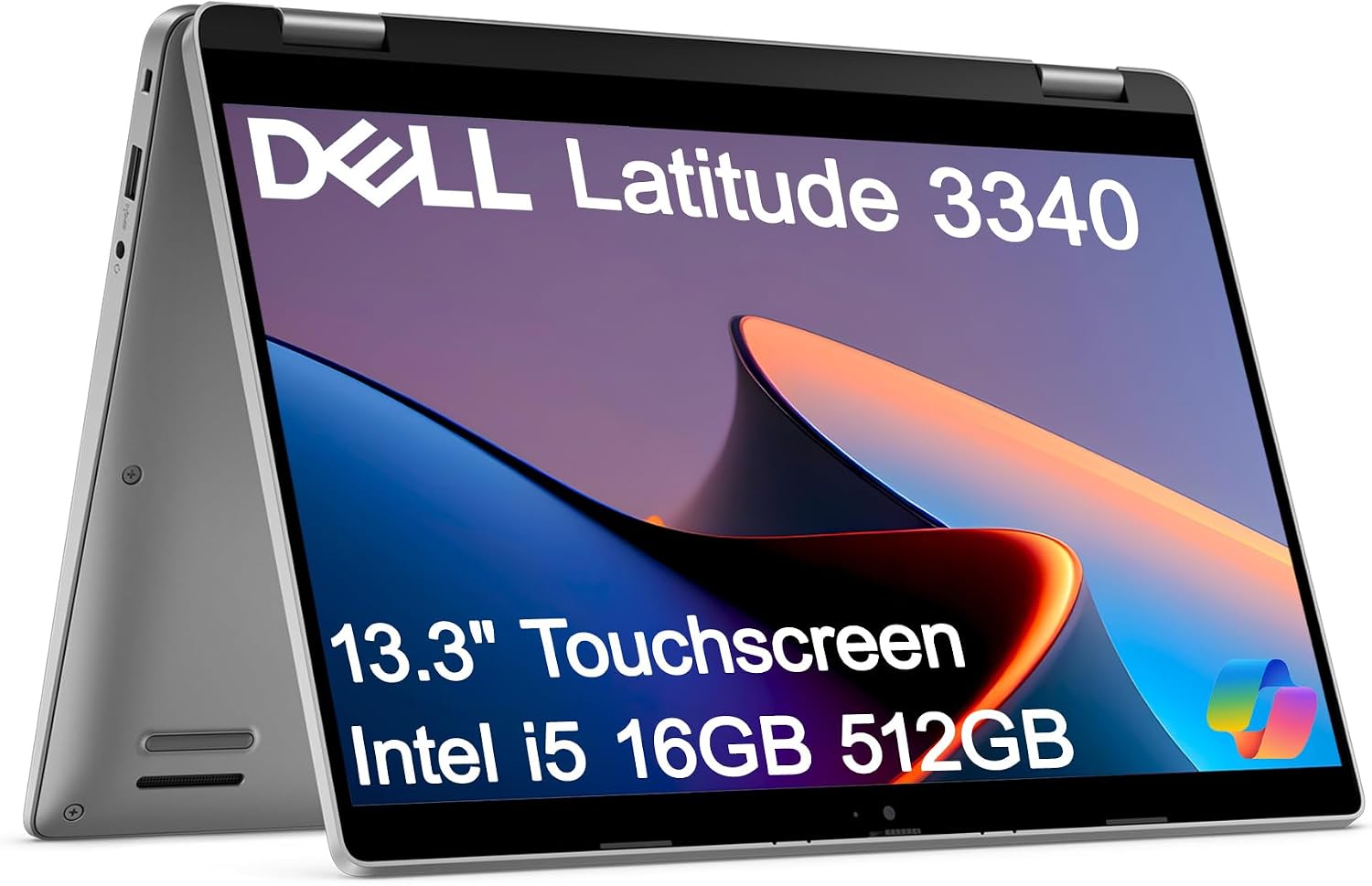 Dell Pro Latitude 13 3340 2-in-1 Business Laptop (13.3' FHD Touchscreen, Intel i5-1335U (> i7-1255U), 16GB DDR5 RAM, 512GB SSD), 1080p IR Webcam, Intelligent Audio, Flip Convertible Yoga, Win 11 Pro