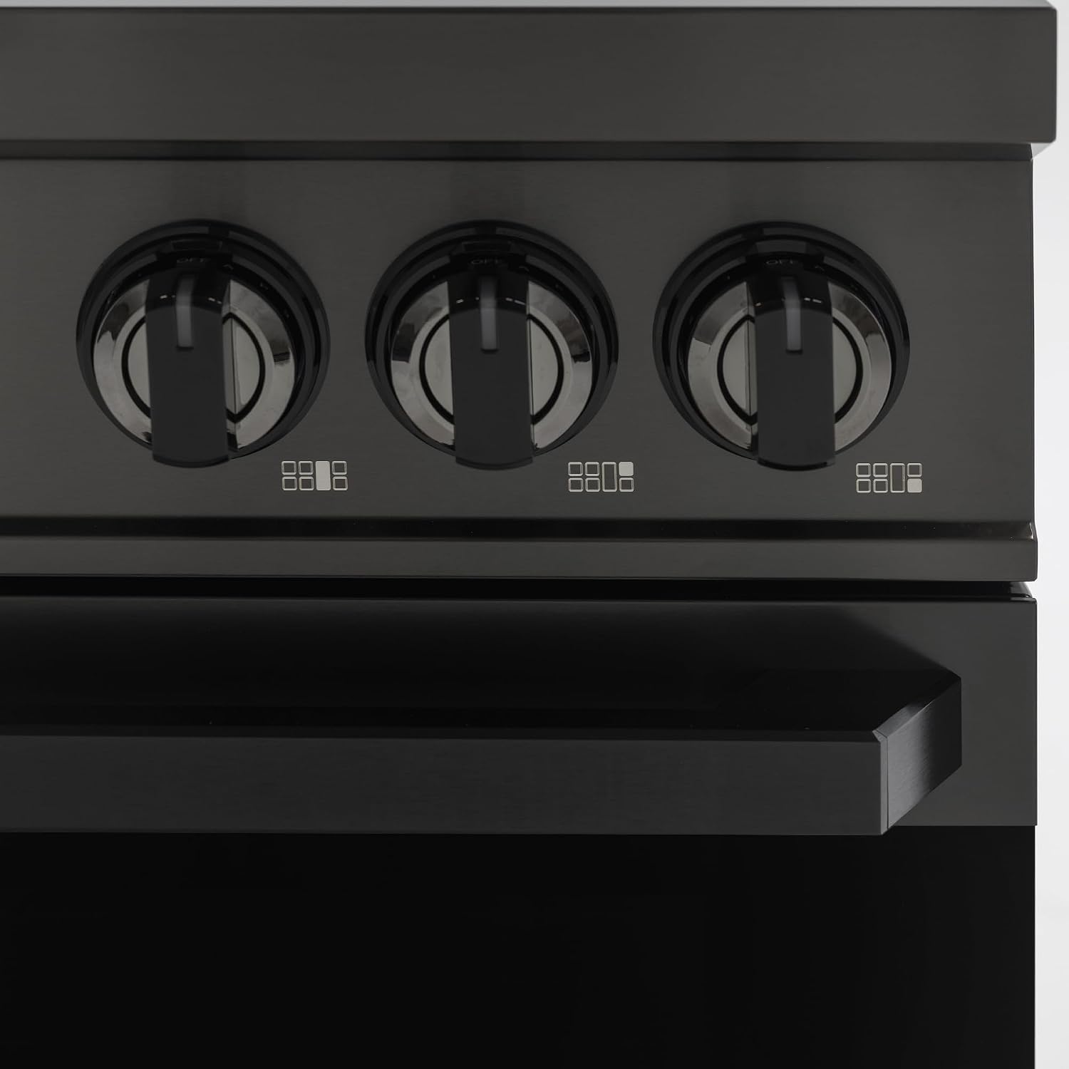 48 Inch Professional Induction Range with Double Convection Ovens, Air Fry, 7 Burner Electric Stove, Pizza Stone - Black Stainless Steel