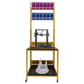 3D Printer Stand with Double Layer,2 Tiers 3D Printer Filament Storage Rack, Heavy Duty Mobile Printer Table with Wheels for Studios,Offices,Living Rooms,Garages(Gold)