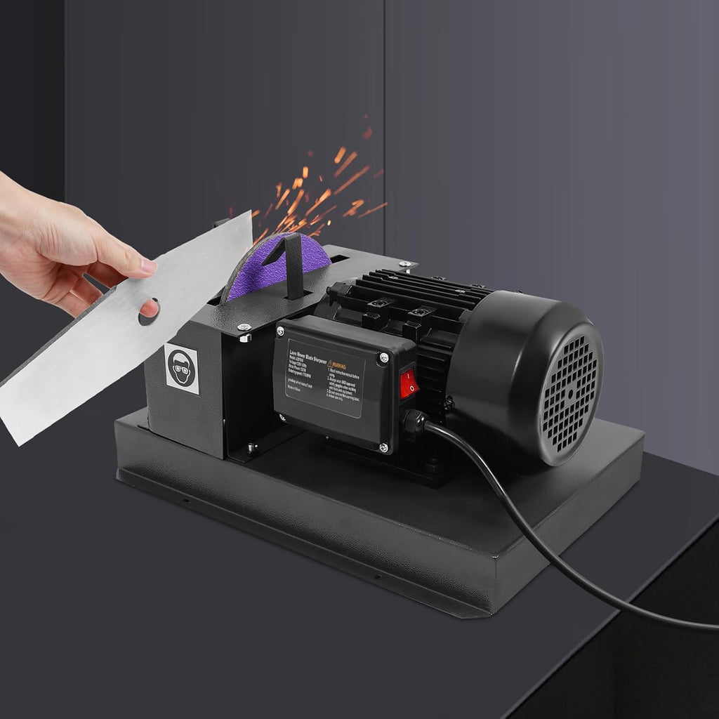 Lawn Mower Blade Sharpener, 1700 RPM Lawnmower Blade Grinder with 7/9-inch Grinding Wheel Bench Mower Sharpening Machine 120V 500W/750W for Agriculture Gardening Landscaping (2_3HP 500W)