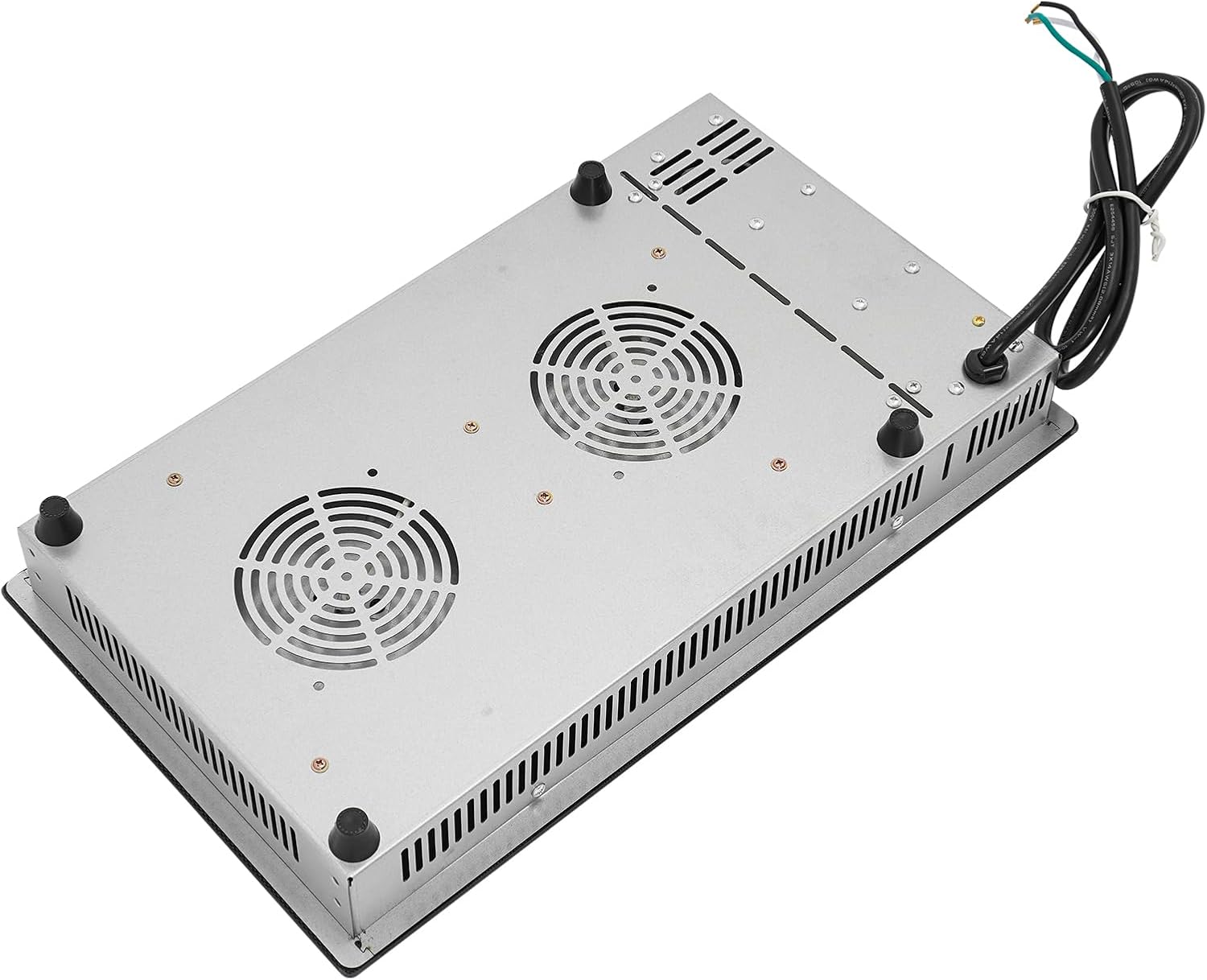 Electric Cooktop, 2 Burner 1700W Built-in Electric Stovetop, Stove Top with Timer, 5 Heating Level, Kid Safety Lock, 110V Hard Wire, No Plug