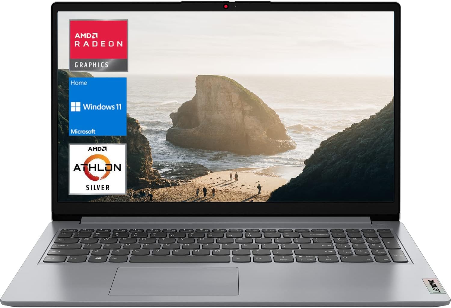Lenovo Ideapad 1 Laptop, 15.6' HD Screen, AMD Athlon Silver 3050U, 12GB RAM, 1TB PCIe SSD + 128GB eMMC, Webcam, HDMI, Type-C, Wi-Fi 6, Media Card Reader, Windows 11 Home