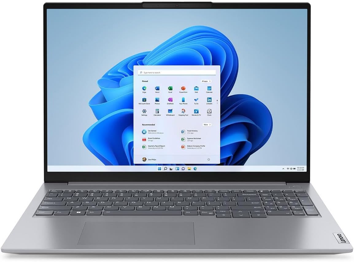 Lenovo ThinkBook 16 Gen6 Notebook - Intel Core i5-1335U (10 Core) 1.30GHz, 16GB DDR5, 512GB SSD, 16' WUXGA Touchscreen, Wifi6, BT, USB3.2, USB-C, TB4, HDMI, NIC, W11Pro (Renewed)