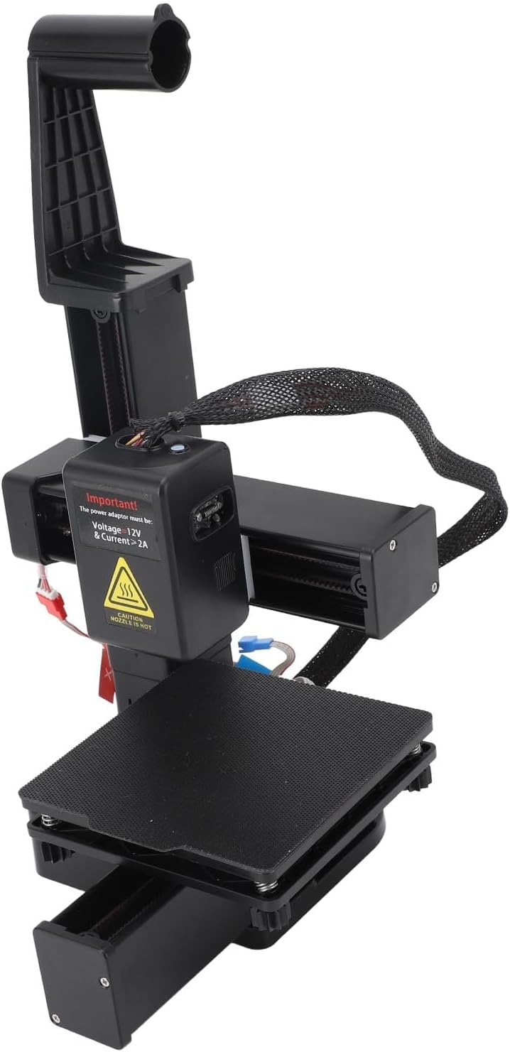 Cuifati Mini 3D Printer, 3D Printer for Kids and Beginners, 3D Printing Machine Support 1.75mm PLA and TPU Filaments, 4 x 4 x 4in Print Size, for 7/8/10 for OS X (Black)