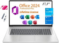 HP 2025 Premium 17 Laptop, 17.3' HD+ Display, Lifetime Office 2024, Intel Core i3-N305 Processor,8GB RAM, 512GB PCIe SSD, Wi-Fi 6, HDMI, Webcam, Windows 11 Pro, Silver