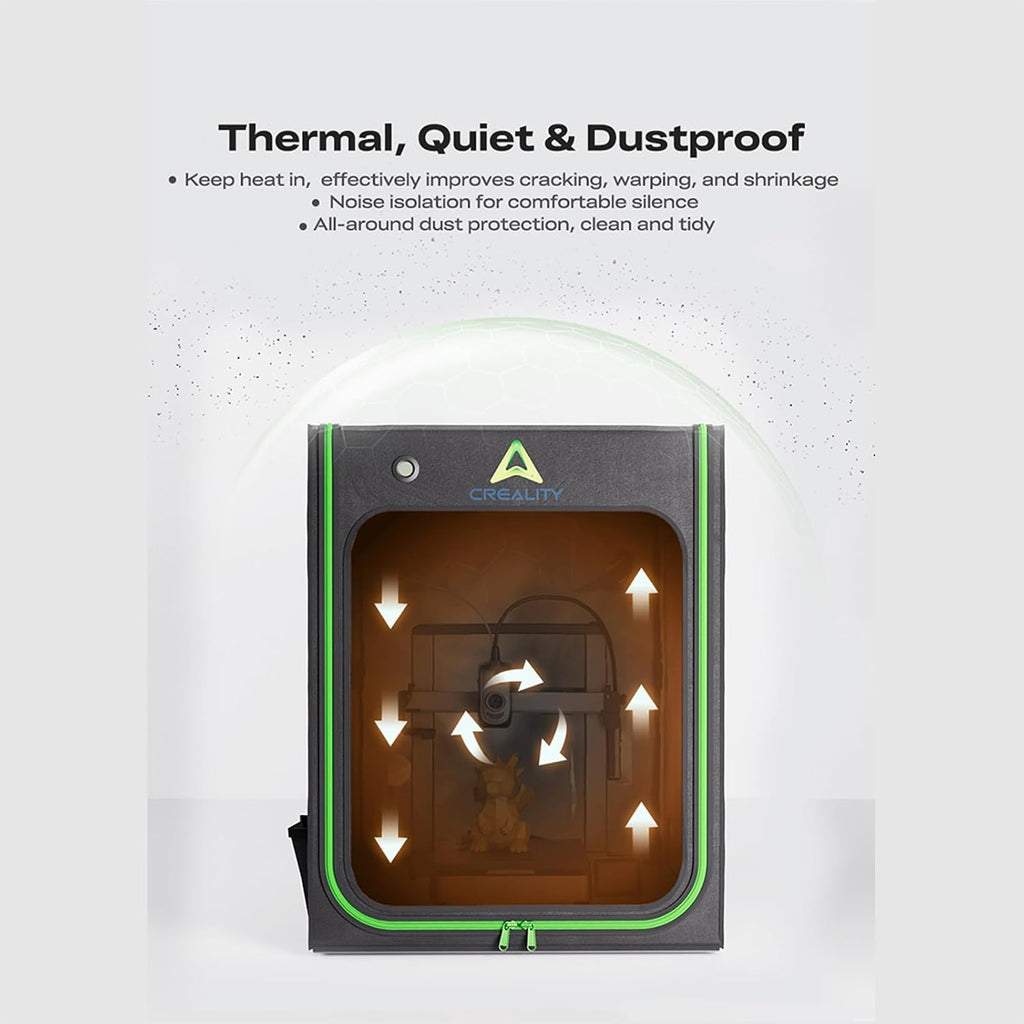 Creality Official 3D Printer Enclosuer L (700 * 750 * 900mm), Constant Temperature with LED Light & Accessory Expansion, Thermal & Dustproof Cover for CR-10 Smart Pro &Smaller Sized 3D Printers