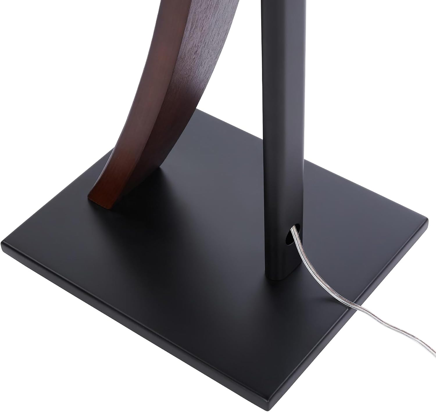 EXIMUS One Pair Fixed Height Universal Speaker Floor Stands with Real Wood - Espresso - 290 Series