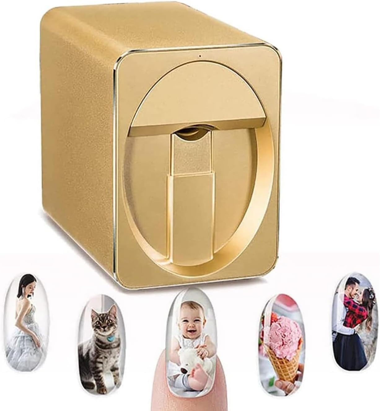 Nail Art Printer, 3D Smart Automatic Nail Printer Machine, Support WiFi/DIY/USB, Multifunction Portable Mobile Nail Painting Machine for Kid/Nail Studio/Manicurist/Nail Lovers