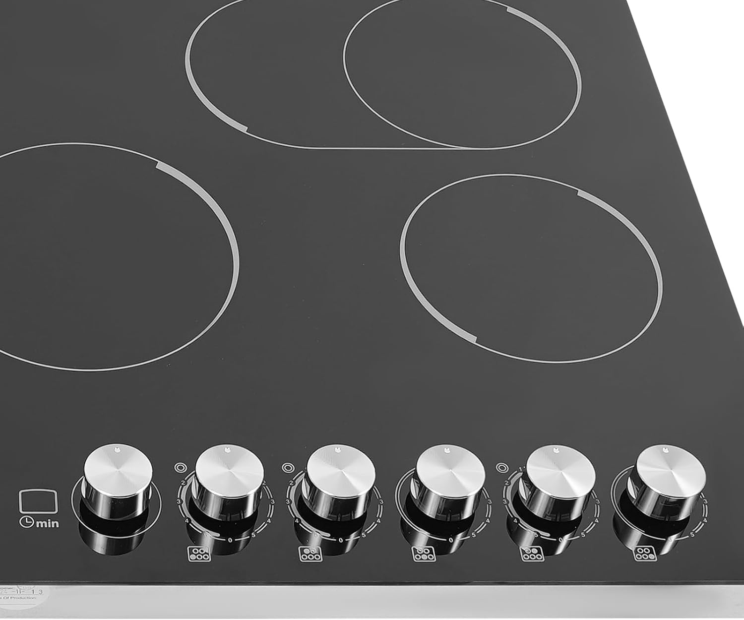 5 Burners Electric Cooktop, 35 Inch 48000W Electric Ceramic Cooktop Built-in Electric Stove Top with 5 Heating Levels, Kid Safety Lock, Timer and Knob Control, 110V for Hard Wire (No Plug)