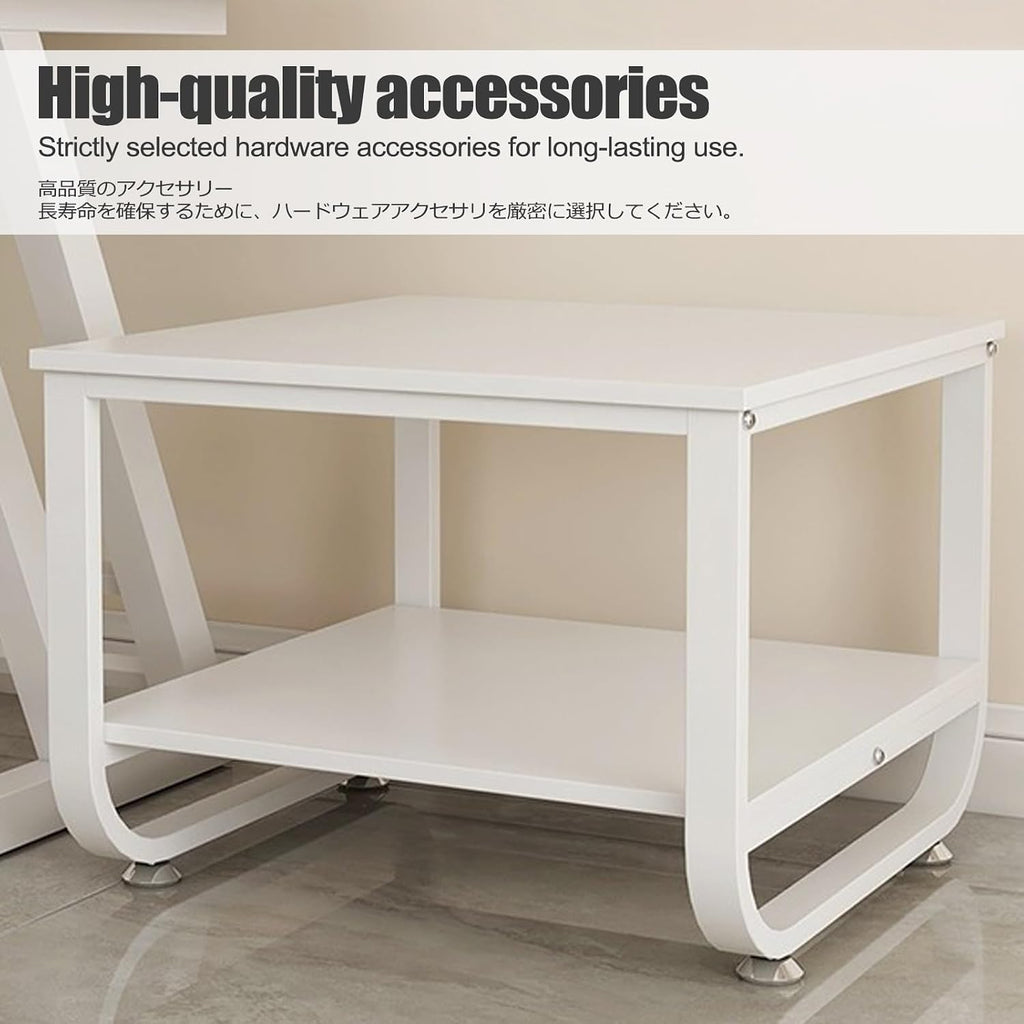 Printer Stand,Home Printer Stand,2-Tier Printer Table,Shelf for Scanner,Printer Stand with Storage for Desk,Can be Placed in The Living Room, Bedroom, Study, Office(Light Walnut,50cm/19.