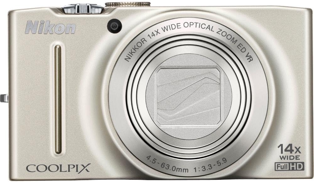 Nikon COOLPIX S8200 16.1 MP CMOS Digital Camera with 14x Optical Zoom NIKKOR ED Glass Lens and Full HD 1080p Video (Silver)