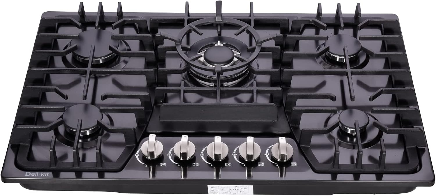 30 Inch Gas Cooktop Dual Fuel Sealed 5 Burners Stainless Steel Gas Cooktop Gas Hob DK257-A03B Gas Cooker