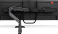 Modernsolid Dual Monitor Arm Desk Mount with Gas Spring, Fits 17–32 inches Screens up to 33 lbs, VESA 75x75/100x100, Crossbar Handle for Easy Adjustment, Black