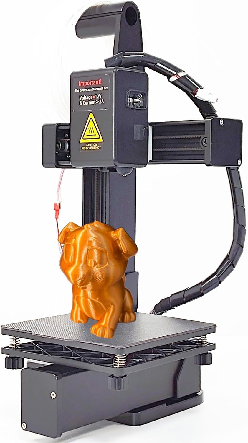 Cuifati Mini 3D Printer, 3D Printer for Kids and Beginners, 3D Printing Machine Support 1.75mm PLA and TPU Filaments, 4 x 4 x 4in Print Size, for 7/8/10 for OS X (Black)